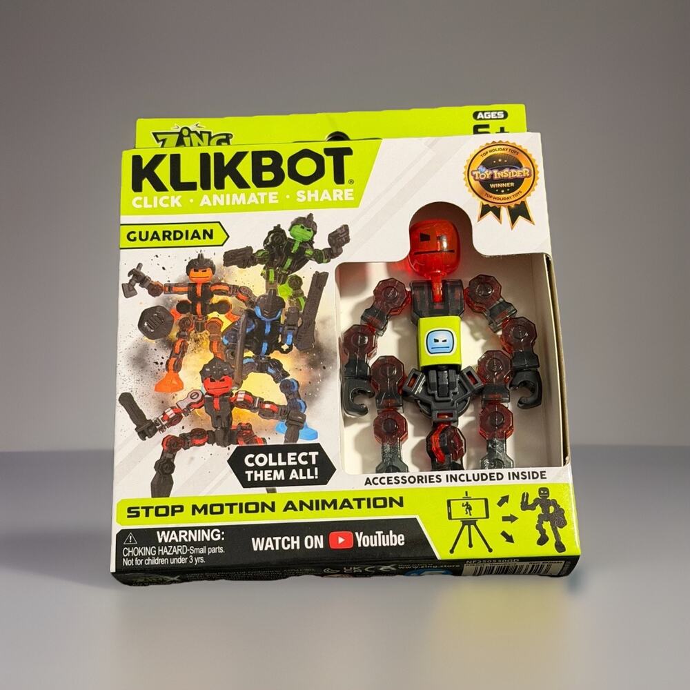 🔥Zing Klikbot Stop Motion Animation Figure - Guardian - Sabre BNWT🔥